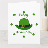 Minimalistischer Niedlicher Happy St Patrick's Day Karte (Vorderseite)