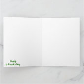 Minimalistischer Niedlicher Happy St Patrick's Day Karte (Innenseite)