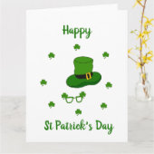 Minimalistischer Niedlicher Happy St Patrick's Day Karte (Gelbe Blume)