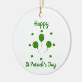 Minimalistischer Niedlicher Happy St Patrick's Day Keramik Ornament (Links)