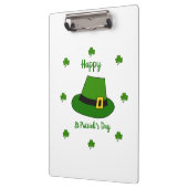 Minimalistischer Niedlicher Happy St Patrick's Day Klemmbrett (Links)