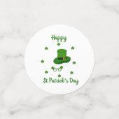 Minimalistischer Niedlicher Happy St Patrick's Day Konfetti (Klein Vorderseite)