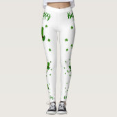Minimalistischer Niedlicher Happy St Patrick's Day Leggings (Vorderseite)