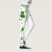 Minimalistischer Niedlicher Happy St Patrick's Day Leggings (Rechts)