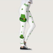Minimalistischer Niedlicher Happy St Patrick's Day Leggings (Rechts)