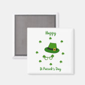 Minimalistischer Niedlicher Happy St Patrick's Day Magnet (Vorderseite/Rückseite)