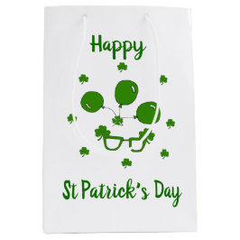 Minimalistischer Niedlicher Happy St Patrick's Day Mittlere Geschenktüte