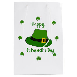 Minimalistischer Niedlicher Happy St Patrick's Day Mittlere Geschenktüte