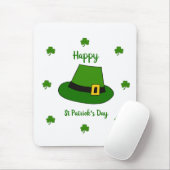 Minimalistischer Niedlicher Happy St Patrick's Day Mousepad (Mit Mouse)