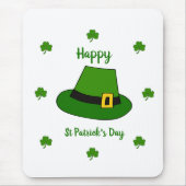 Minimalistischer Niedlicher Happy St Patrick's Day Mousepad (Vorne)
