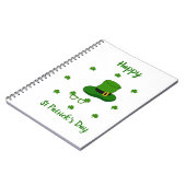 Minimalistischer Niedlicher Happy St Patrick's Day Notizblock (Linke Seite)