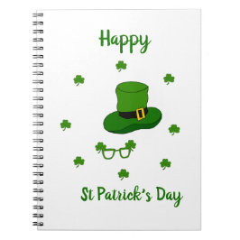 Minimalistischer Niedlicher Happy St Patrick's Day Notizblock