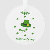 Minimalistischer Niedlicher Happy St Patrick's Day Ornament (Rückseite)