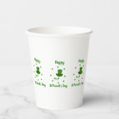 Minimalistischer Niedlicher Happy St Patrick's Day Pappbecher (Vorderseite)