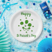 Minimalistischer Niedlicher Happy St Patrick's Day Pappteller (Party)