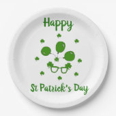 Minimalistischer Niedlicher Happy St Patrick's Day Pappteller (Vorderseite)