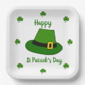 Minimalistischer Niedlicher Happy St Patrick's Day Pappteller (Vorderseite)