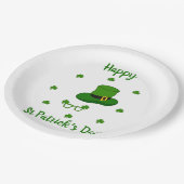 Minimalistischer Niedlicher Happy St Patrick's Day Pappteller (Schrägansicht)