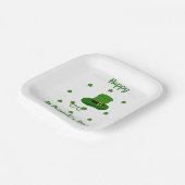 Minimalistischer Niedlicher Happy St Patrick's Day Pappteller (Gewinkelt)