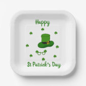 Minimalistischer Niedlicher Happy St Patrick's Day Pappteller (Vorderseite)