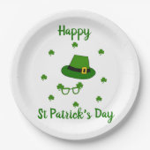 Minimalistischer Niedlicher Happy St Patrick's Day Pappteller (Vorderseite)