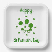 Minimalistischer Niedlicher Happy St Patrick's Day Pappteller (Vorderseite)