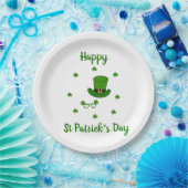 Minimalistischer Niedlicher Happy St Patrick's Day Pappteller (Party)