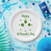 Minimalistischer Niedlicher Happy St Patrick's Day Pappteller (Party)