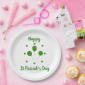 Minimalistischer Niedlicher Happy St Patrick's Day Pappteller (Party)