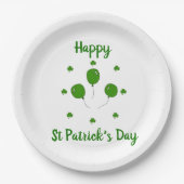 Minimalistischer Niedlicher Happy St Patrick's Day Pappteller (Vorderseite)