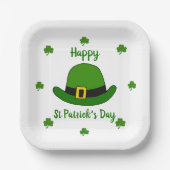 Minimalistischer Niedlicher Happy St Patrick's Day Pappteller (Vorderseite)
