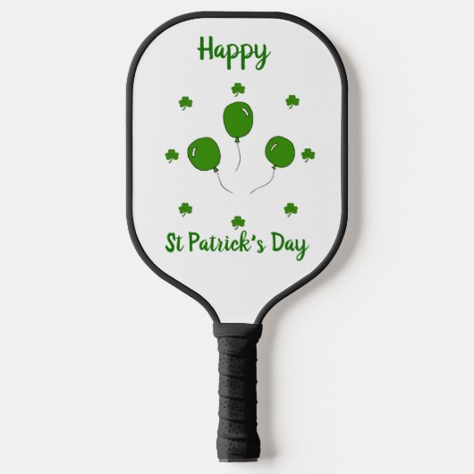 Minimalistischer Niedlicher Happy St Patrick's Day Pickleball Schläger (Vorderseite)