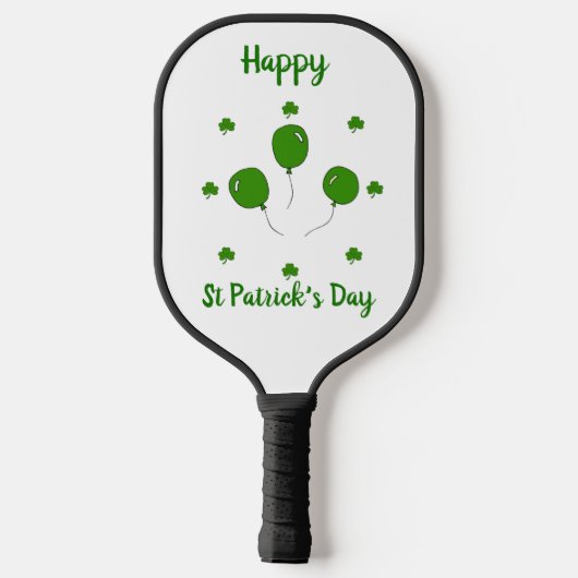 Minimalistischer Niedlicher Happy St Patrick's Day Pickleball Schläger (Rückseite)