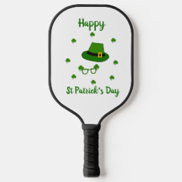 Minimalistischer Niedlicher Happy St Patrick's Day Pickleball Schläger