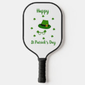 Minimalistischer Niedlicher Happy St Patrick's Day Pickleball Schläger (Rückseite)