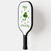 Minimalistischer Niedlicher Happy St Patrick's Day Pickleball Schläger (Links)