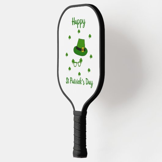 Minimalistischer Niedlicher Happy St Patrick's Day Pickleball Schläger (Links)