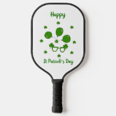 Minimalistischer Niedlicher Happy St Patrick's Day Pickleball Schläger (Rückseite)