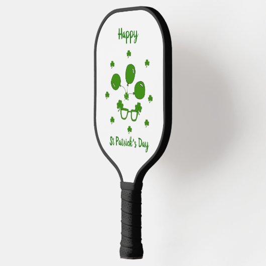 Minimalistischer Niedlicher Happy St Patrick's Day Pickleball Schläger (Links)