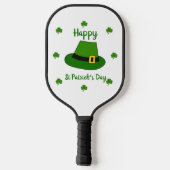 Minimalistischer Niedlicher Happy St Patrick's Day Pickleball Schläger (Rückseite)