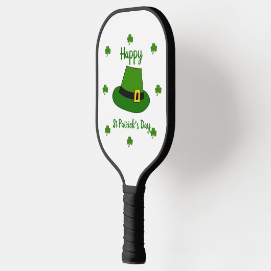 Minimalistischer Niedlicher Happy St Patrick's Day Pickleball Schläger (Links)