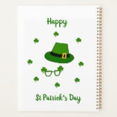 Minimalistischer Niedlicher Happy St Patrick's Day Planer (Rückseite)