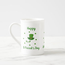 Minimalistischer Niedlicher Happy St Patrick's Day Porzellantasse