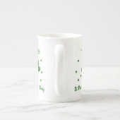 Minimalistischer Niedlicher Happy St Patrick's Day Porzellantasse (Rückseite)