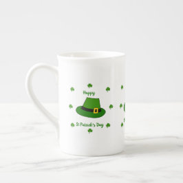 Minimalistischer Niedlicher Happy St Patrick's Day Porzellantasse