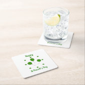 Minimalistischer Niedlicher Happy St Patrick's Day Rechteckiger Pappuntersetzer (Vor Ort)