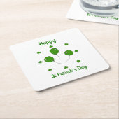 Minimalistischer Niedlicher Happy St Patrick's Day Rechteckiger Pappuntersetzer (angewinkelt)