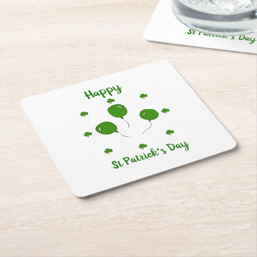 Minimalistischer Niedlicher Happy St Patrick's Day Rechteckiger Pappuntersetzer (angewinkelt)