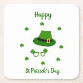 Minimalistischer Niedlicher Happy St Patrick's Day Rechteckiger Pappuntersetzer (Vorderseite)