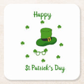 Minimalistischer Niedlicher Happy St Patrick's Day Rechteckiger Pappuntersetzer (Vorderseite)